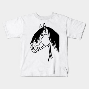 Heavy Horse profile Kids T-Shirt